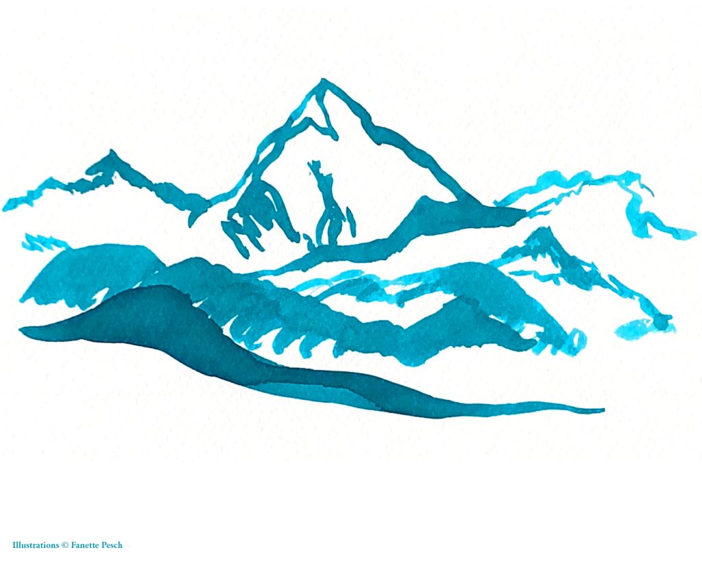 montagne en peinture
